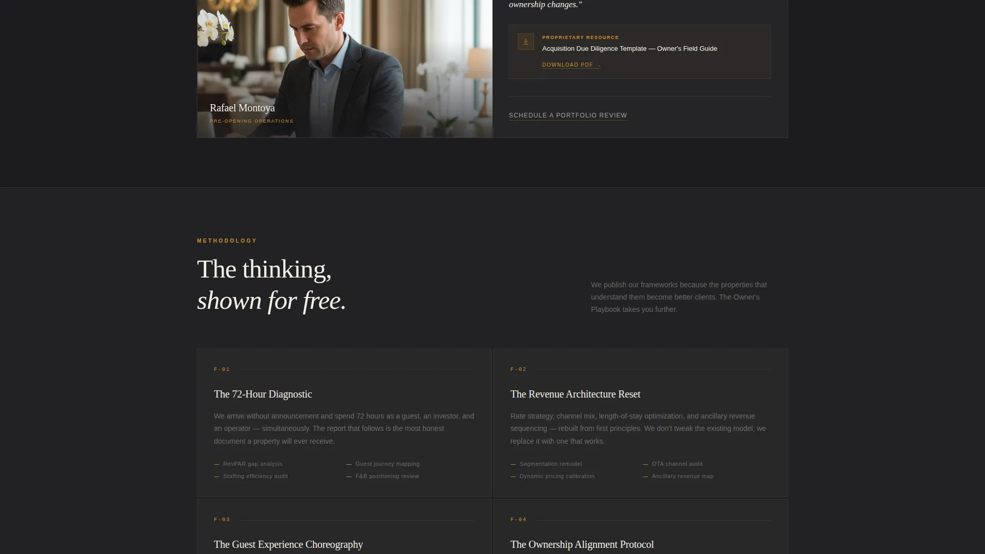 Hospitality Consulting Landing Page Template