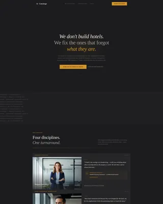 Hospitality Consulting Landing Page Template