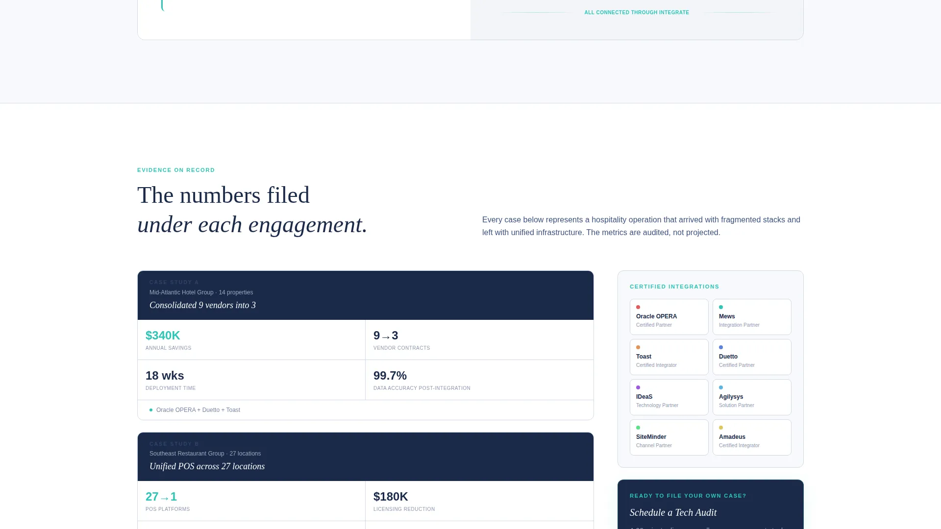 Hospitality Technology Consultant Landing Page Template