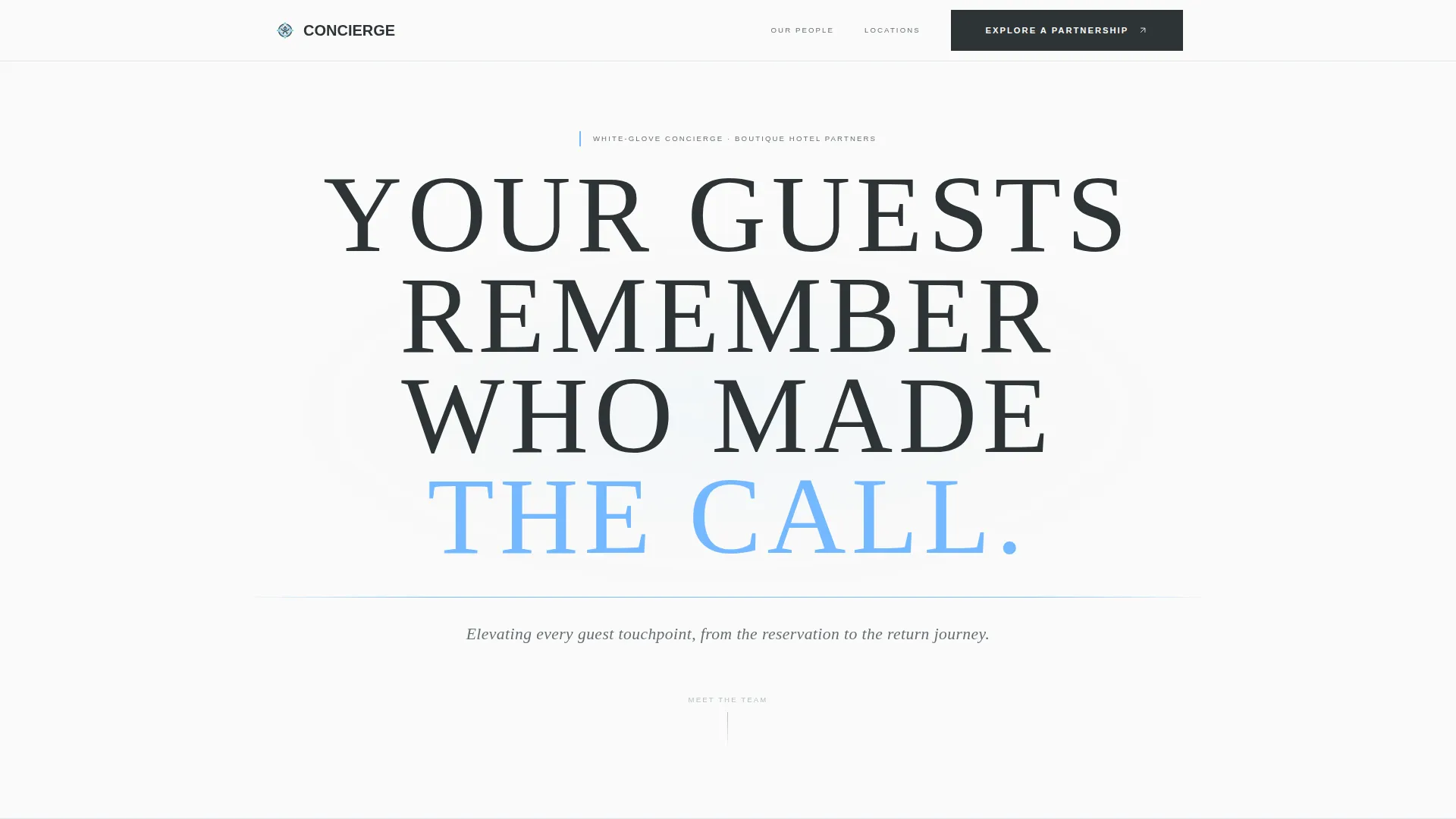 Hotel Concierge Partnership Landing Page Template