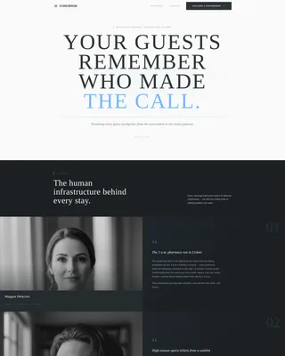 Hotel Concierge Partnership Landing Page Template