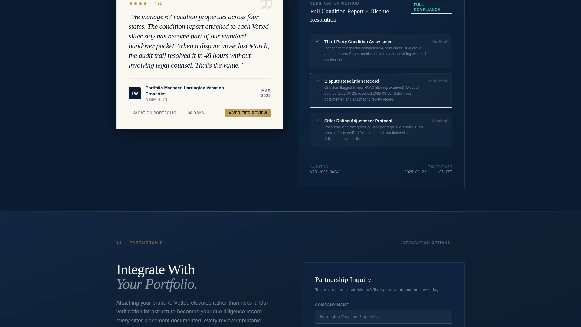 Trusted House Sitter Reviews Landing Page Template