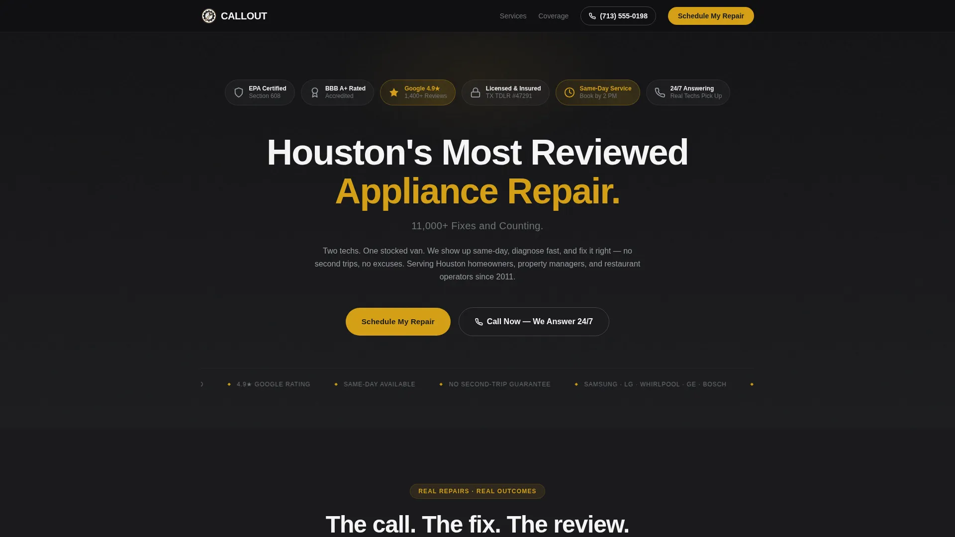 Dependable Appliance Repair | Free Website Template | Rocket