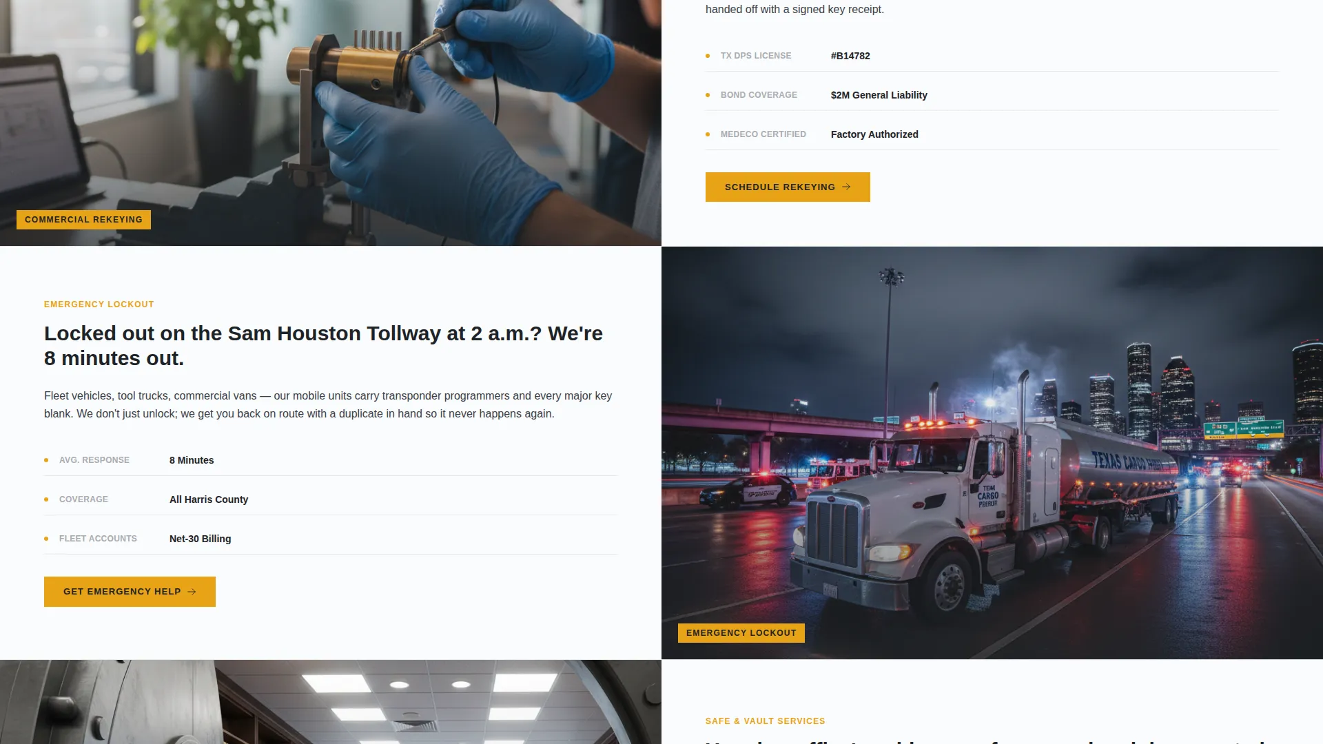 Precision Locksmith | Free Website Template | Rocket