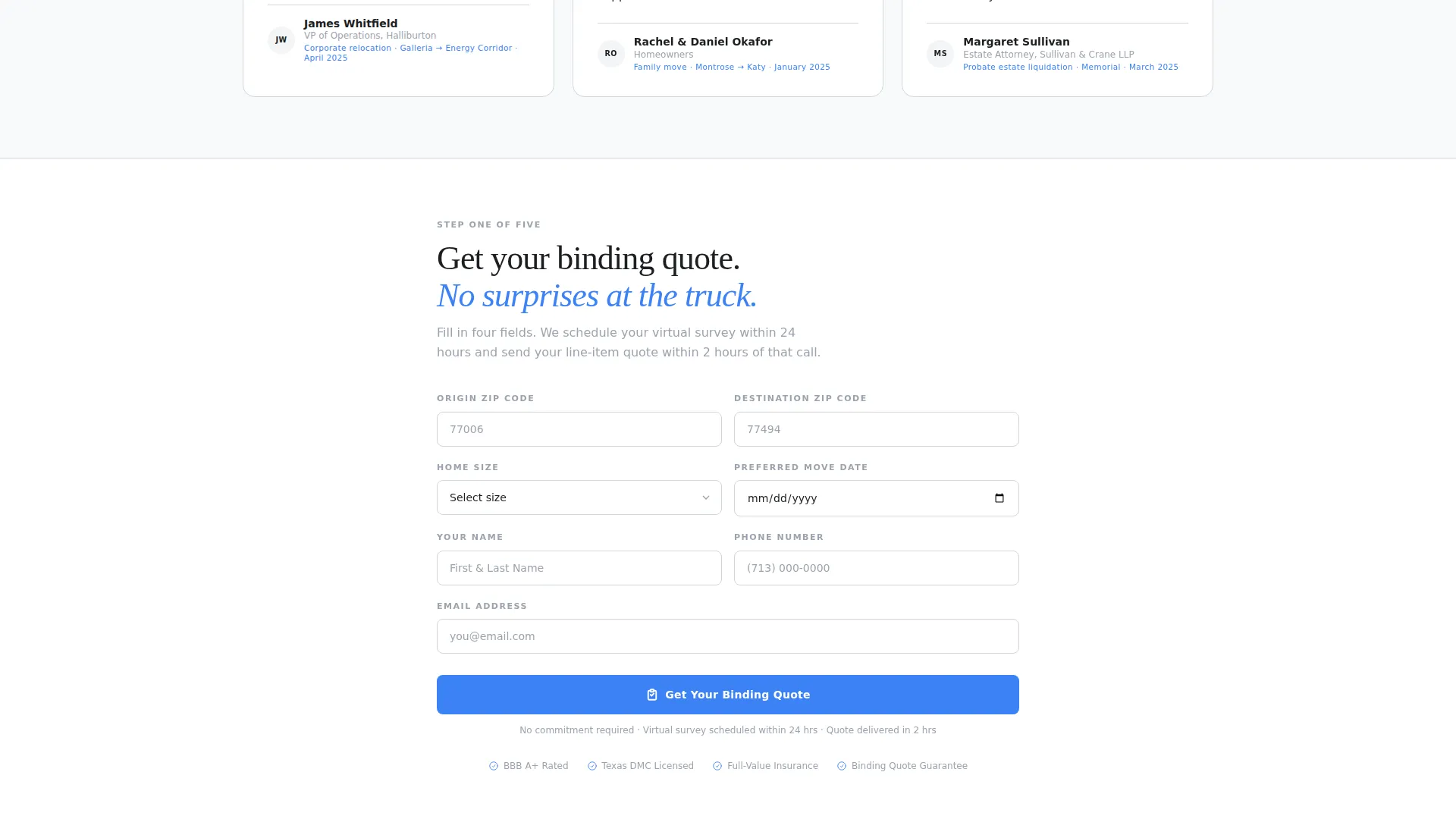 Precision Moving | Free Website Template | Rocket