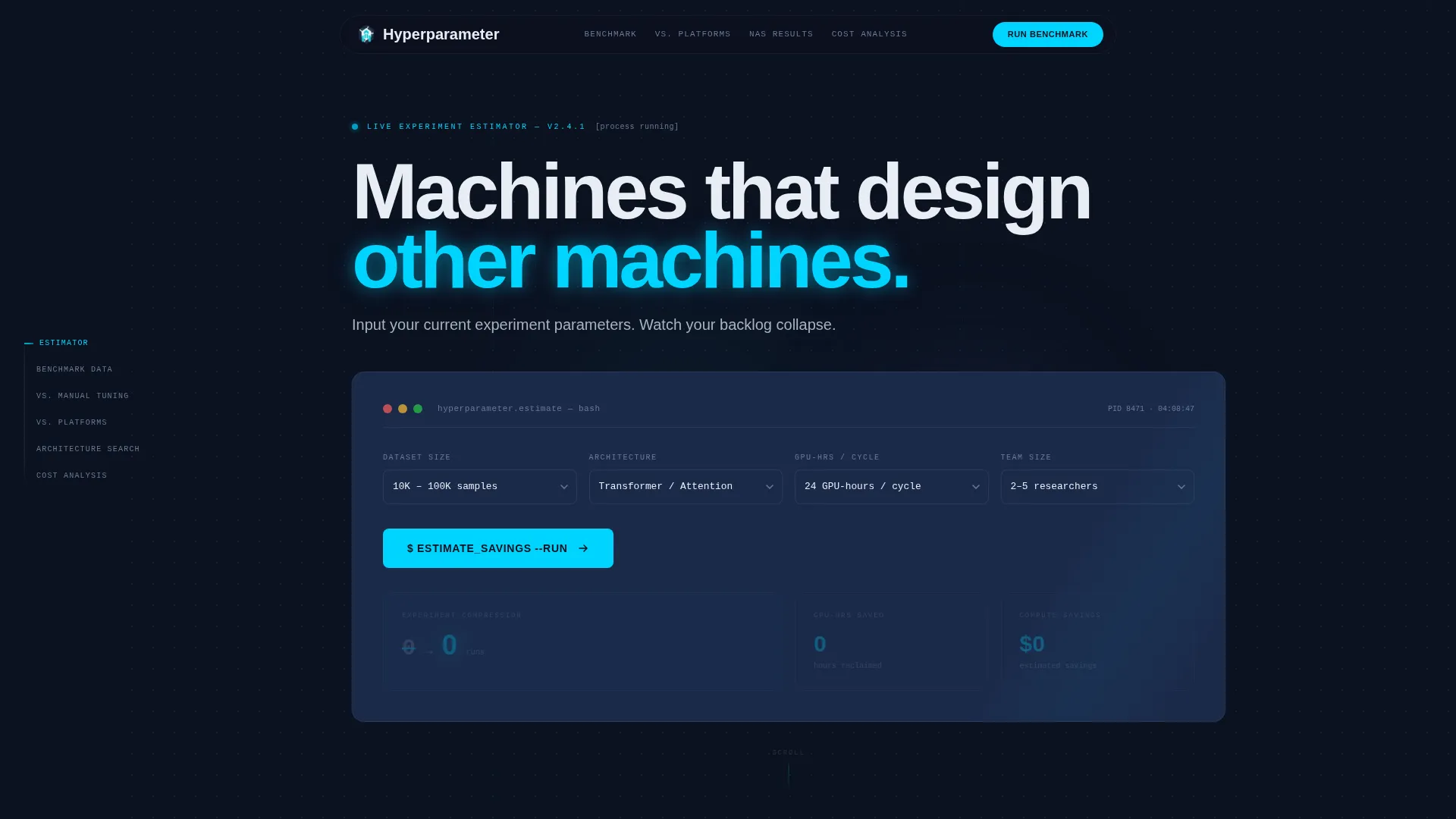 AutoML Landing Page Template for Research Labs