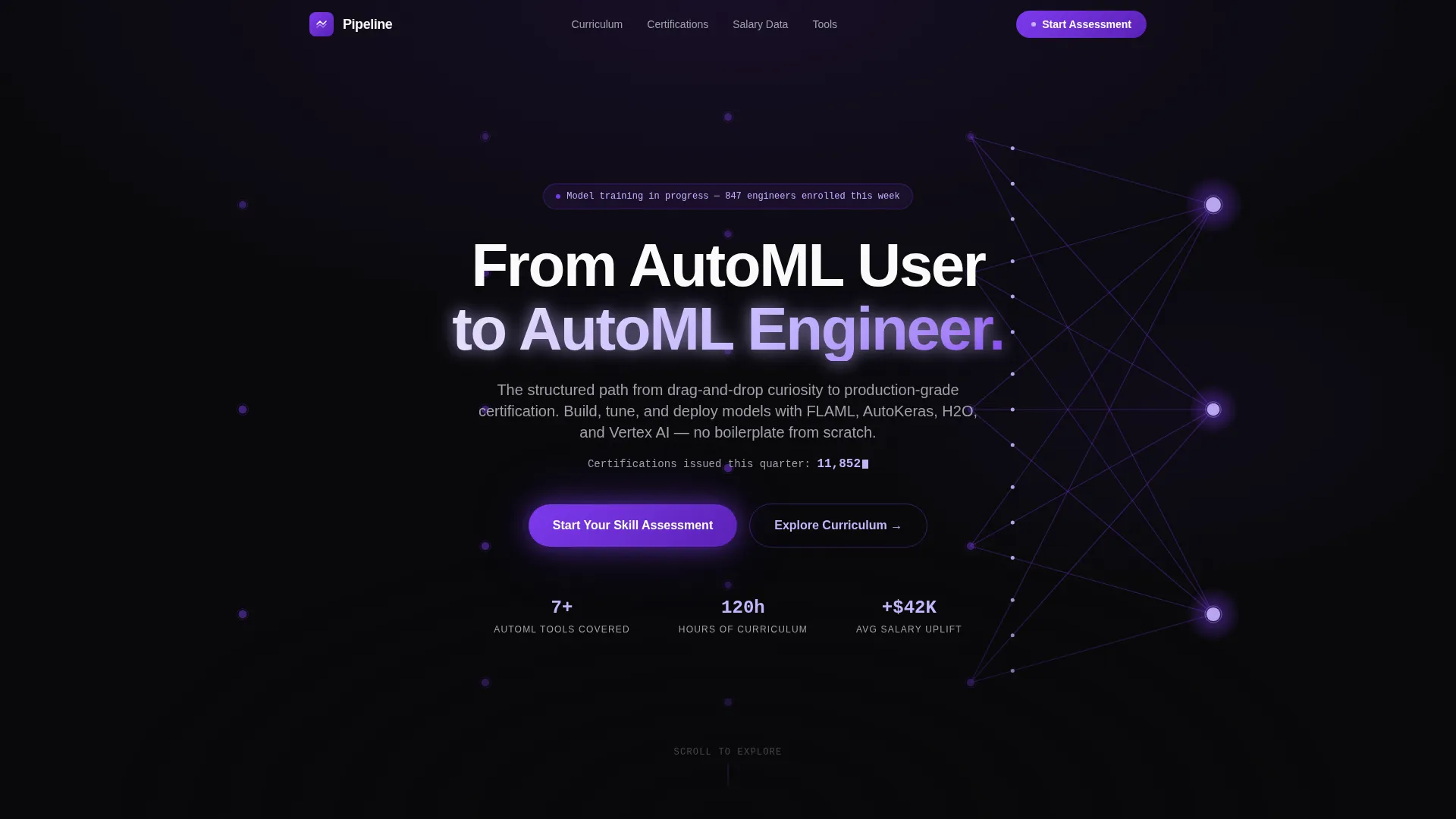AutoML Training & Certification Landing Page Template
