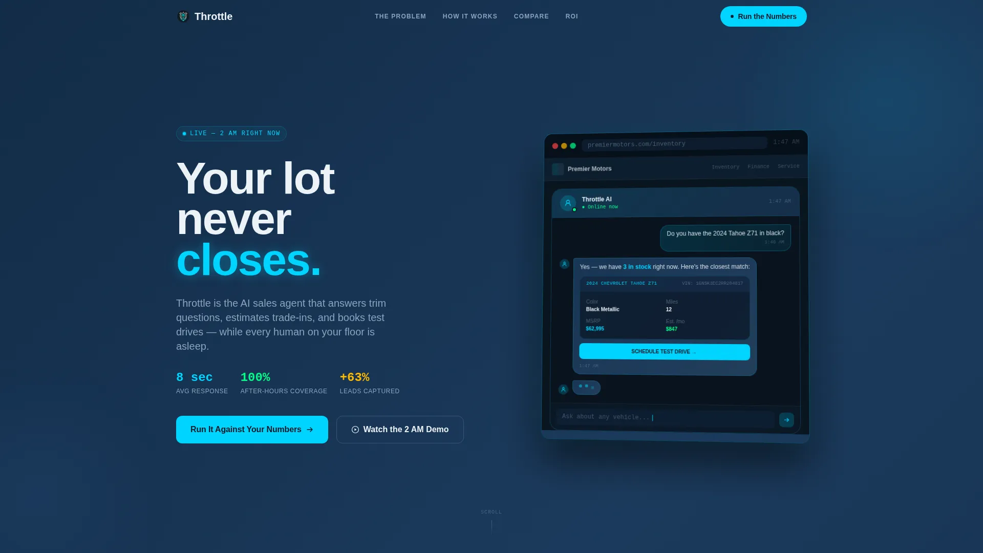 Automotive AI Chatbot Landing Page Template