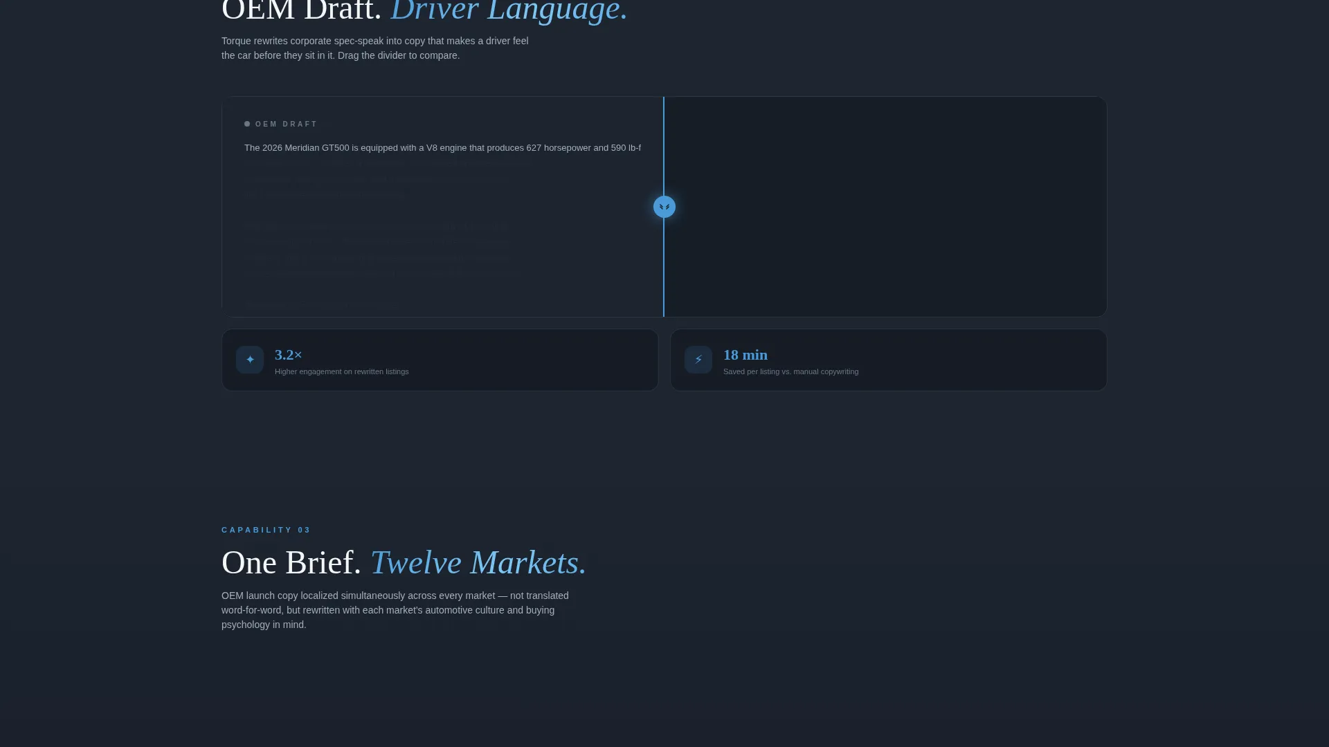 Automotive AI Content Writer Landing Page Template