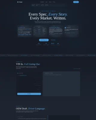 Automotive AI Content Writer Landing Page Template