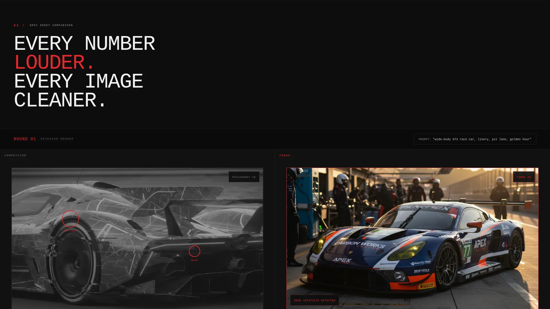 Automotive AI Image Generator Landing Page Template