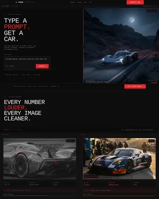 Automotive AI Image Generator Landing Page Template
