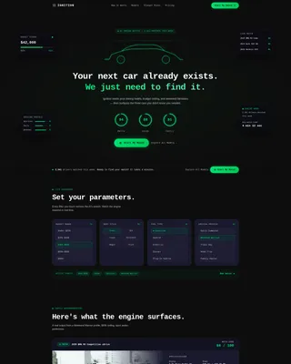 Automotive AI Recommendation Landing Page Template