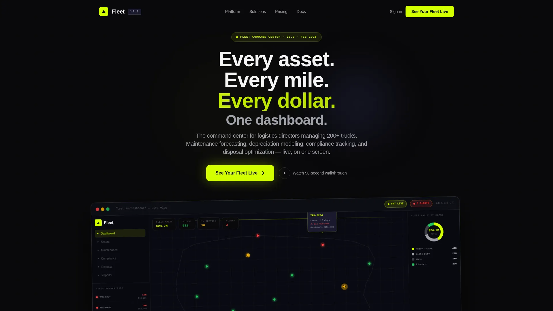 Automotive Asset Management Landing Page Template