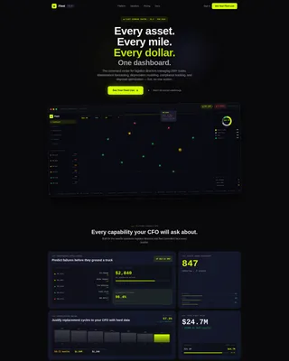 Automotive Asset Management Landing Page Template