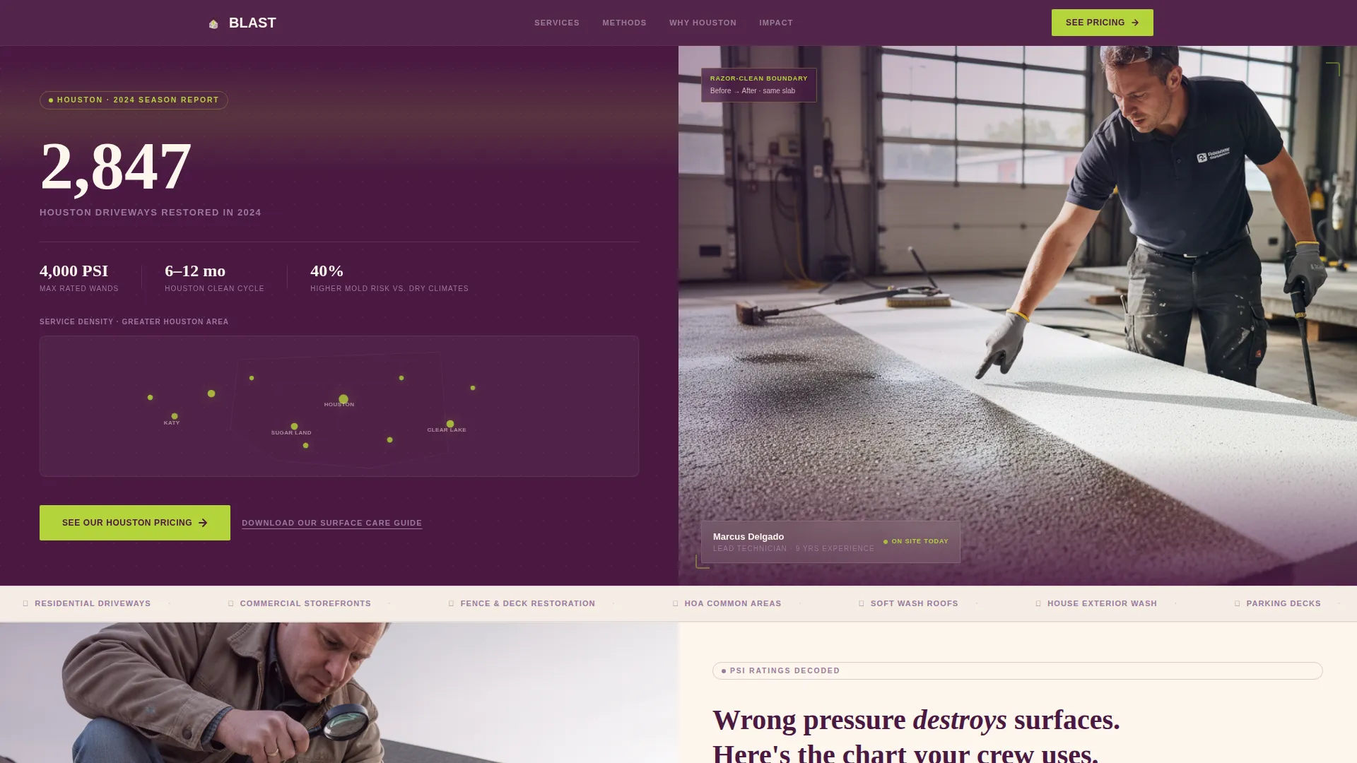 Mighty Pressure Washing | Free Website Template | Rocket