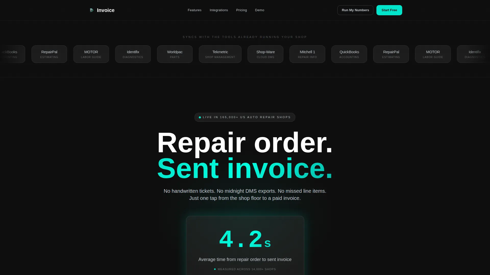 Automotive Invoicing & Billing Landing Page Template