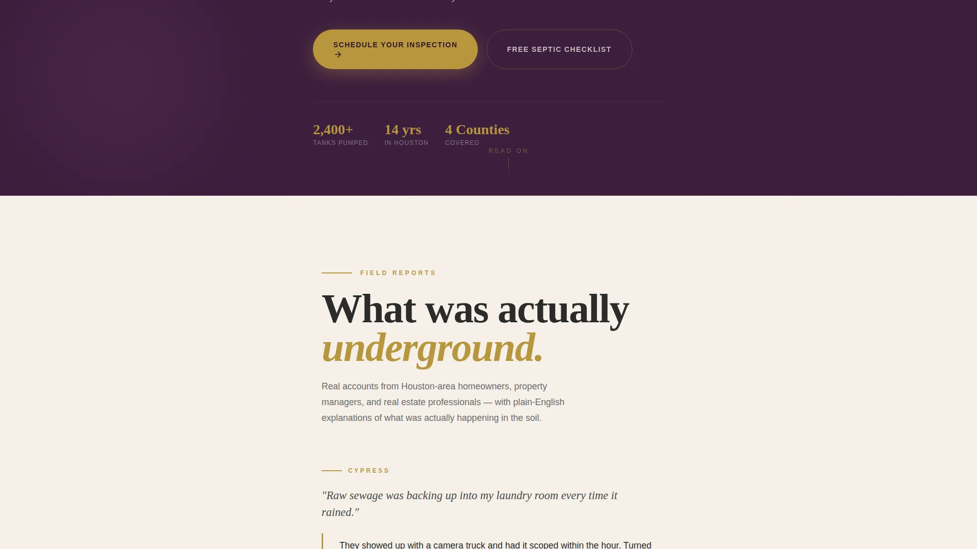 Editorial Septic | Free Website Template | Rocket