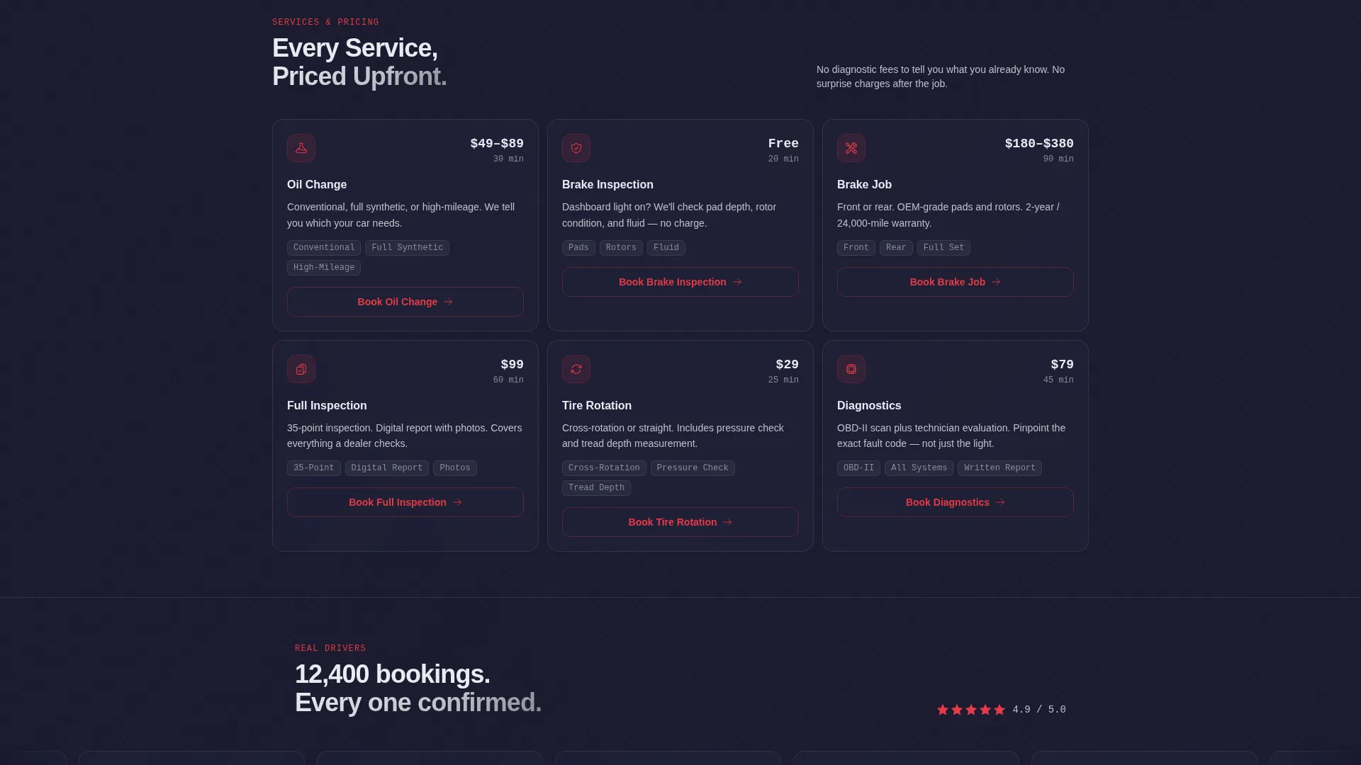 Automotive Digital Presence Booking Website Template
