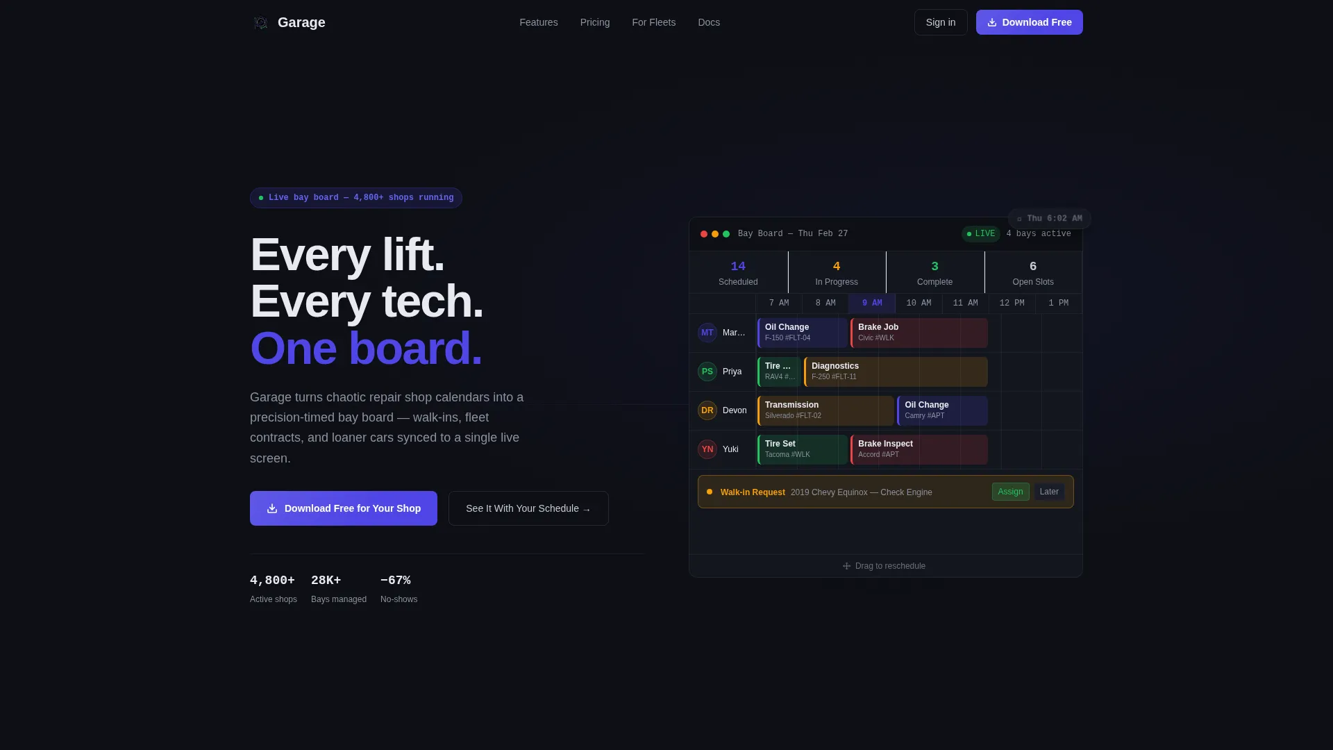 Automotive Booking Software Landing Page Template