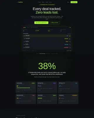 Automotive CRM Landing Page Template