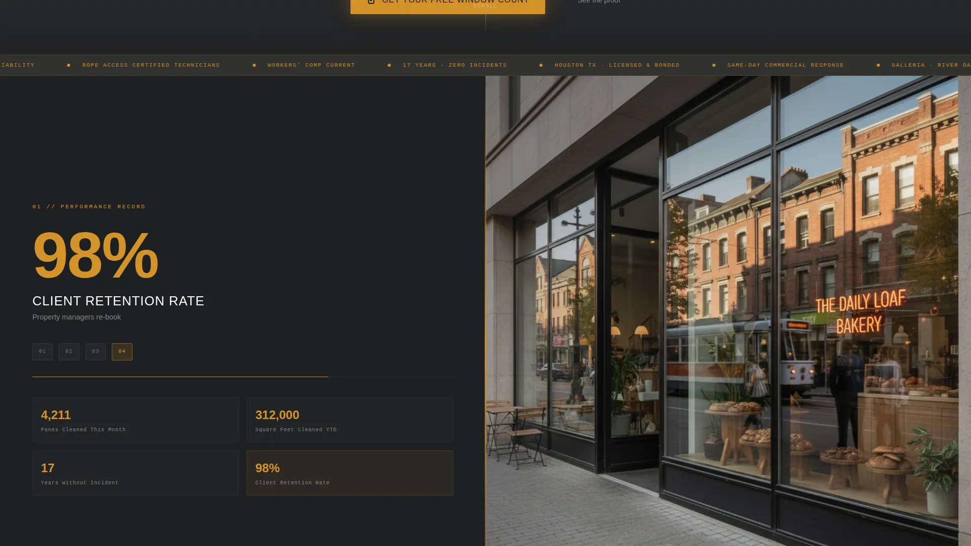 Authoritative Windowcleaning | Free Website Template | Rocket