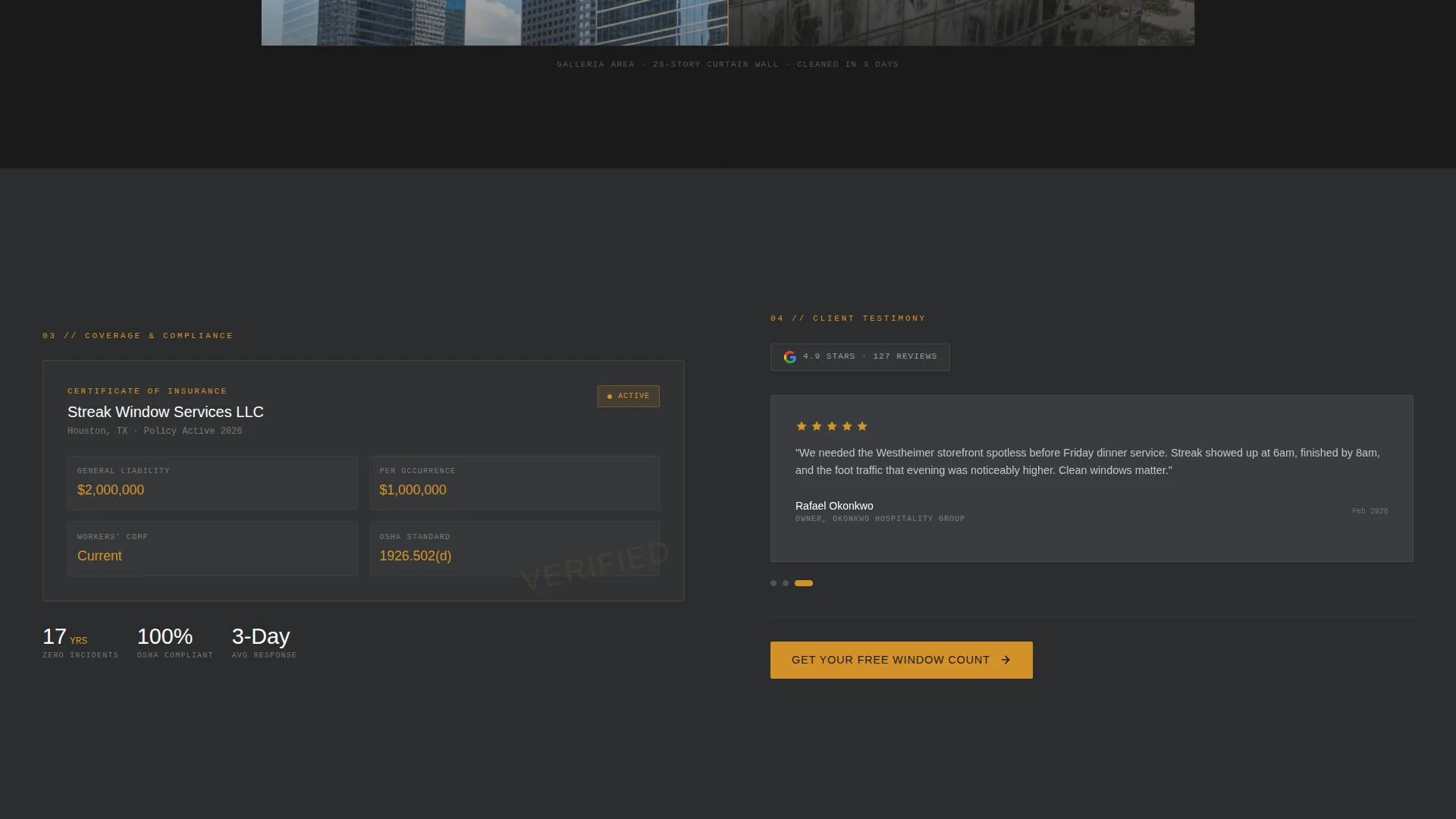 Authoritative Windowcleaning | Free Website Template | Rocket