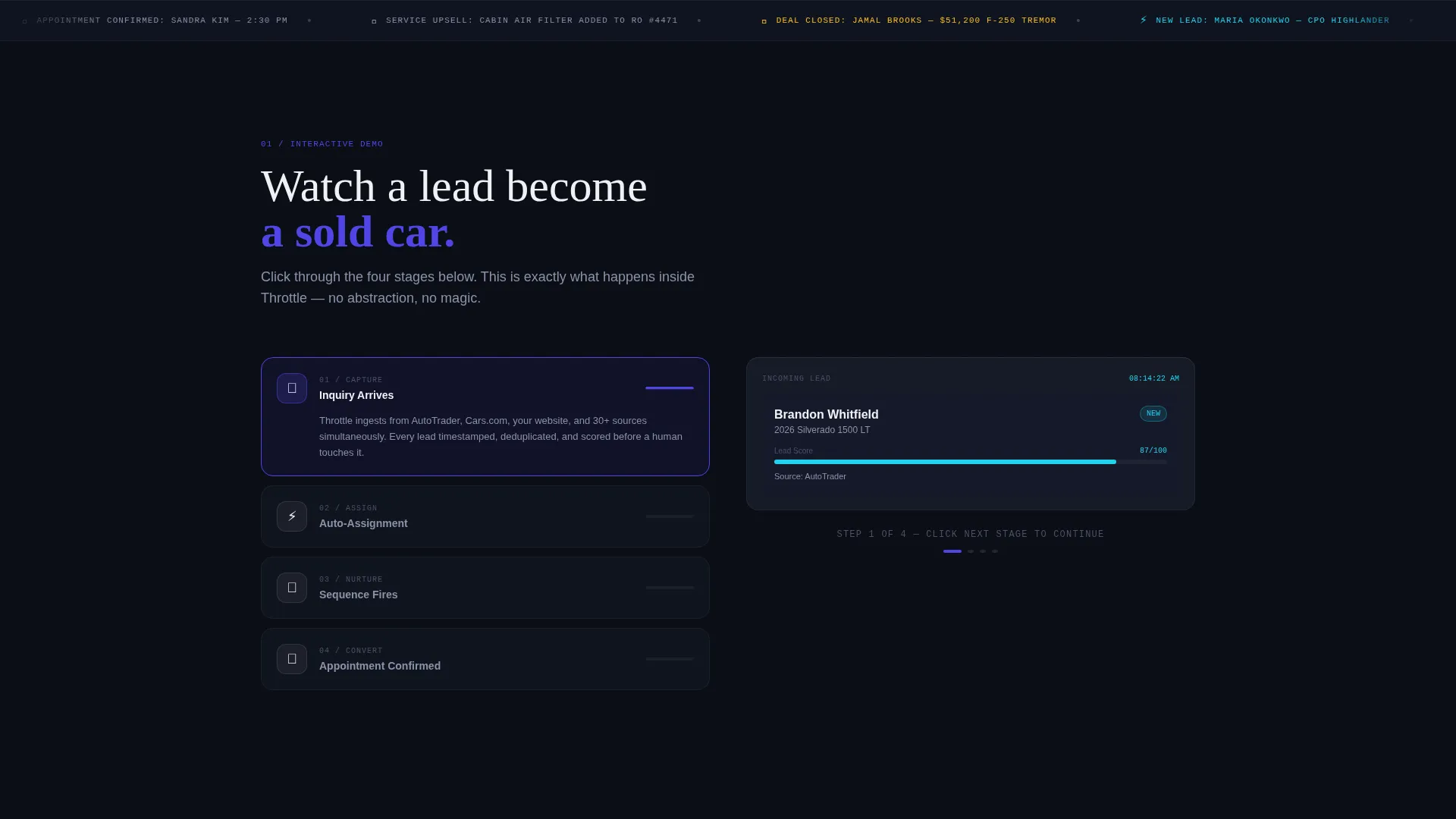 Automotive Client Management Landing Page Template