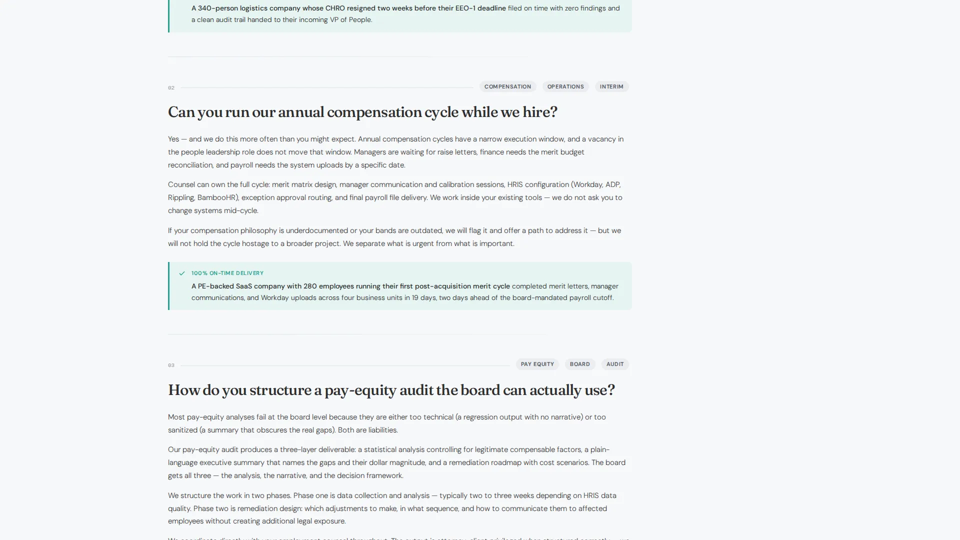 Management Consulting FAQ Website Template