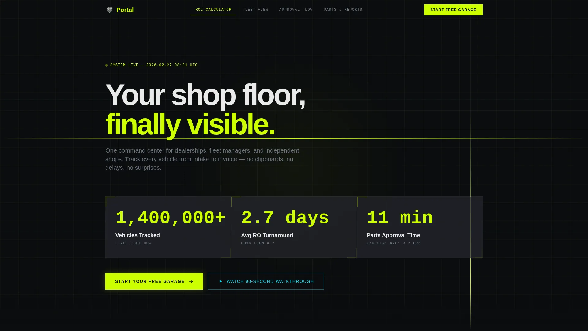Automotive Client Portal Landing Page Template