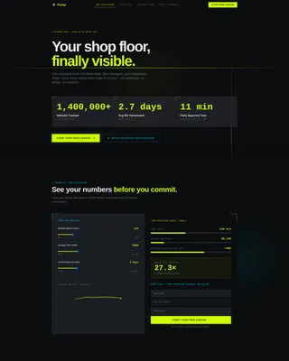 Automotive Client Portal Landing Page Template