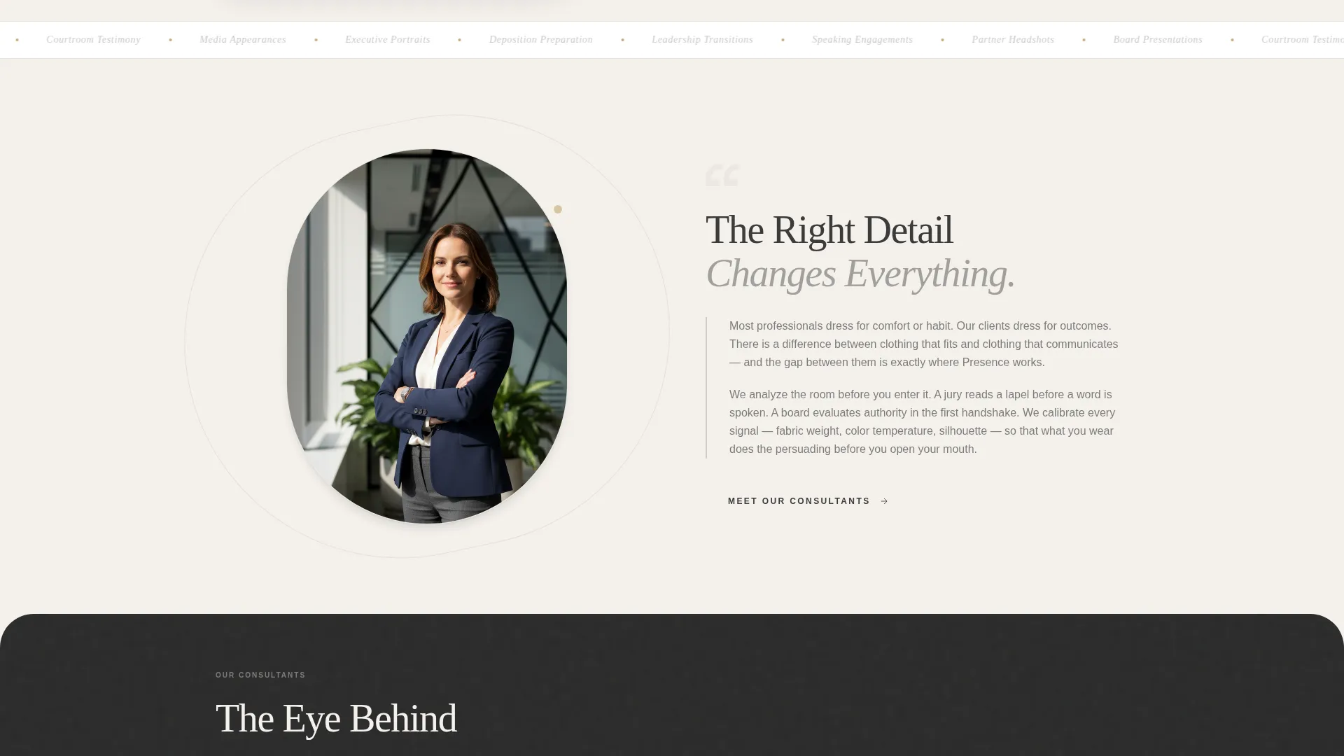 Image Consulting Booking Landing Page Template