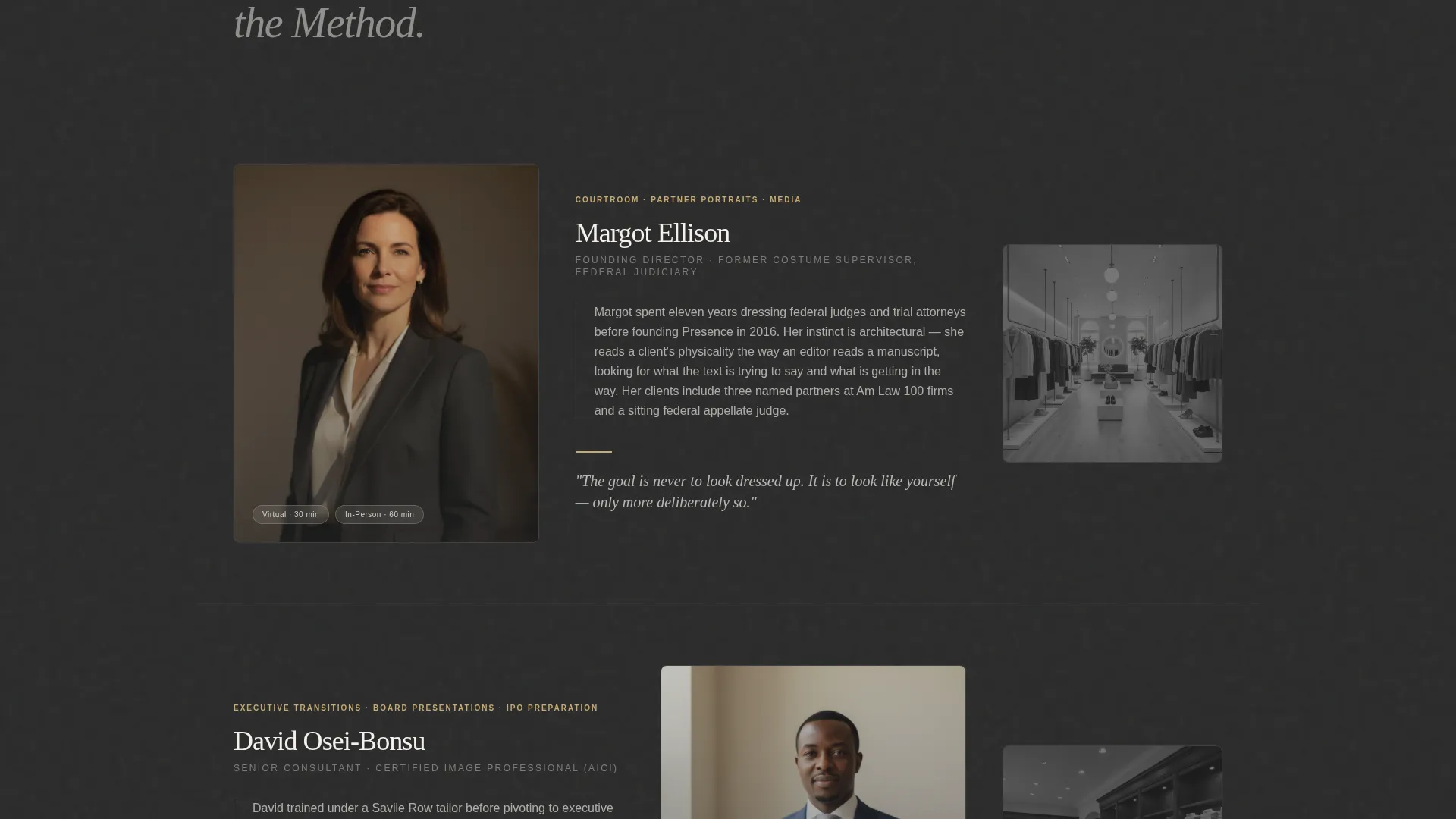 Image Consulting Booking Landing Page Template