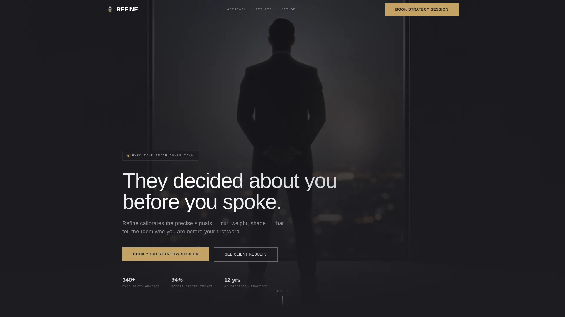 Executive Image Consultant Landing Page Template