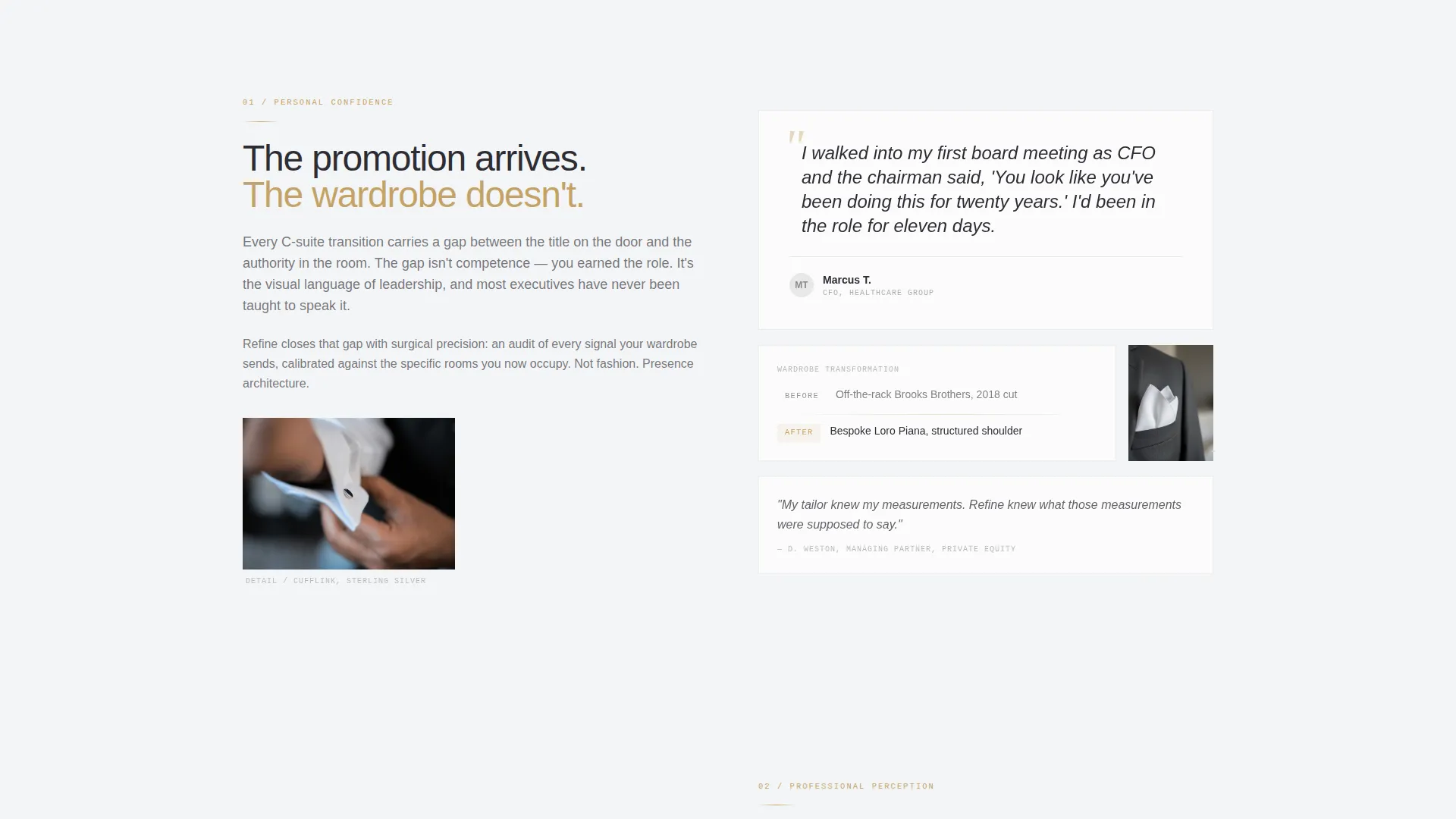 Executive Image Consultant Landing Page Template