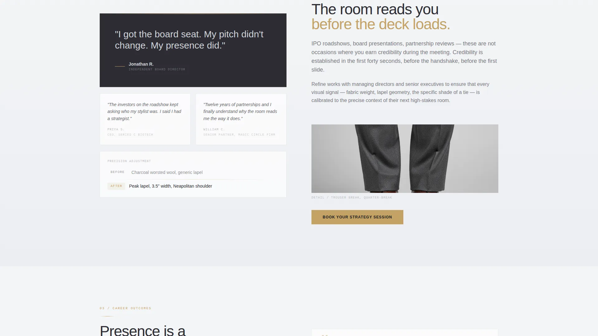 Executive Image Consultant Landing Page Template