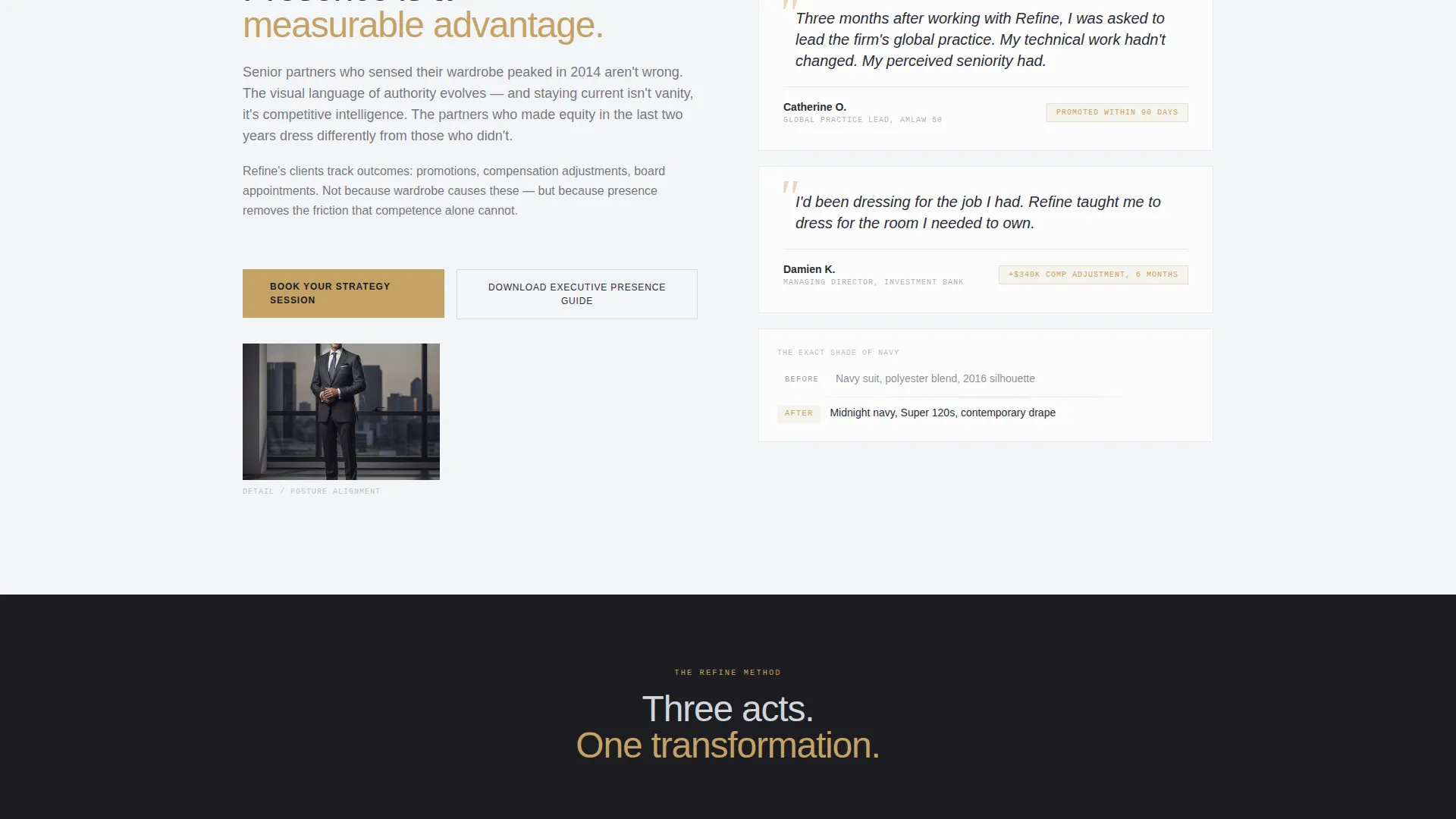 Executive Image Consultant Landing Page Template