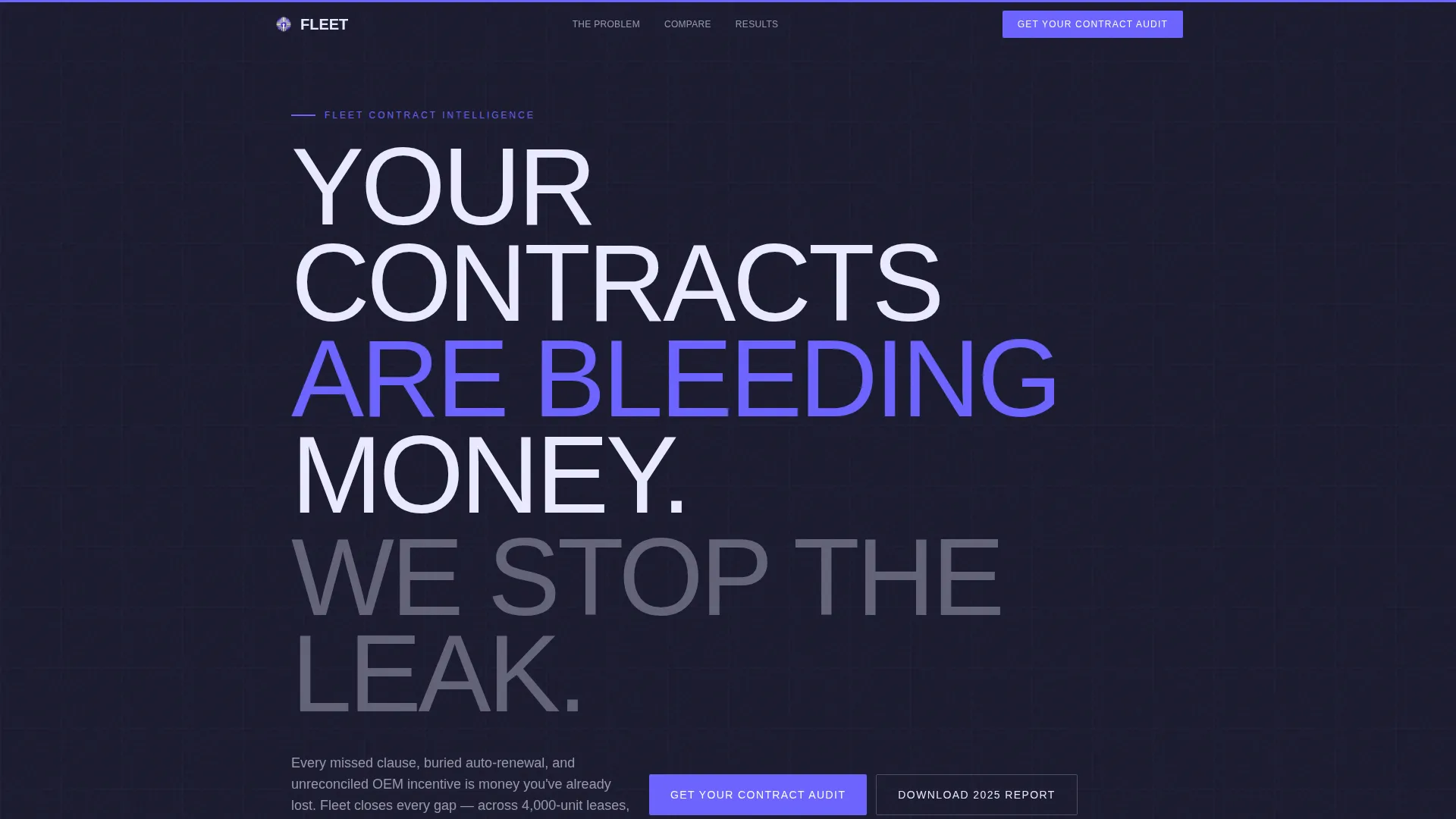 Automotive Contract Management Landing Page Template