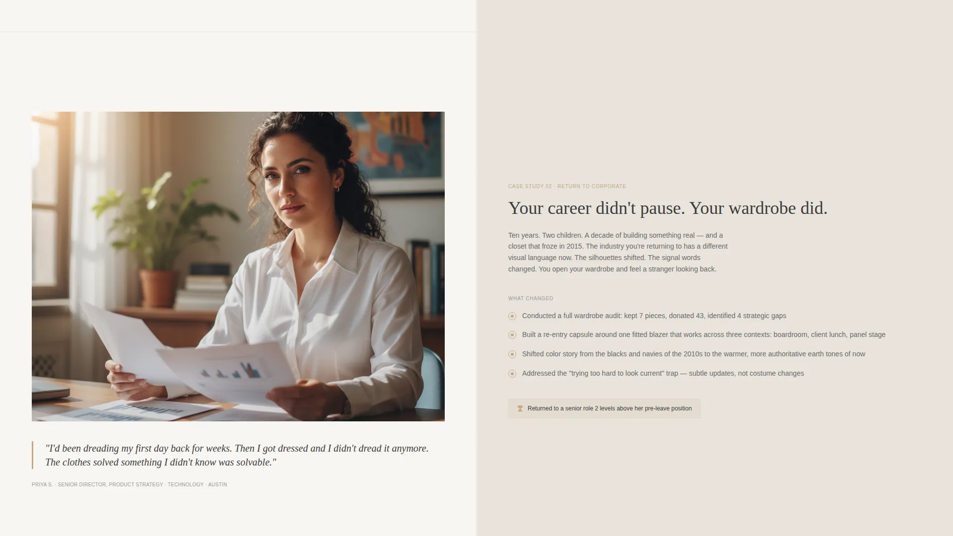 Image Consultant Landing Page Template