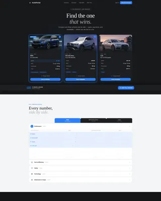 Automotive Customer Portal Comparison Landing Page