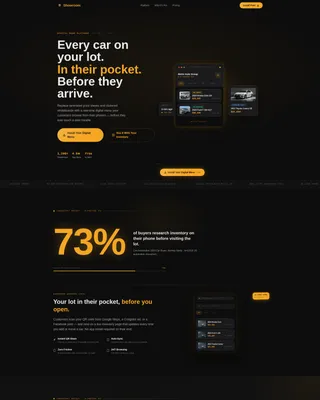 Automotive Digital Menu Landing Page Template