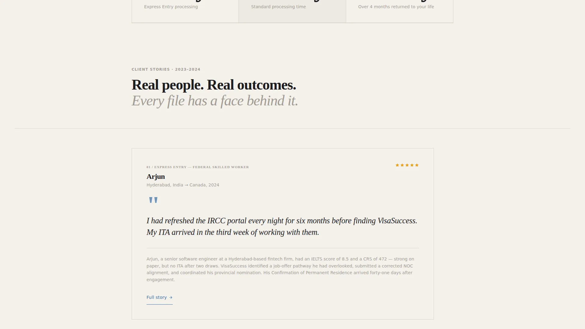 Immigration Consultant Reviews & Testimonials Landing Page