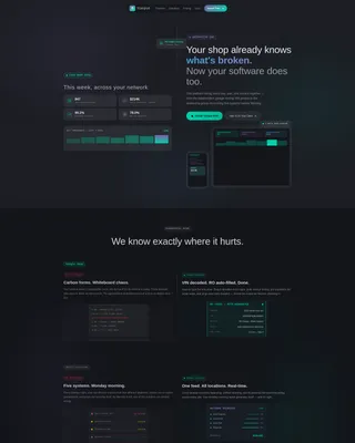 Automotive ERP App Landing Page Template