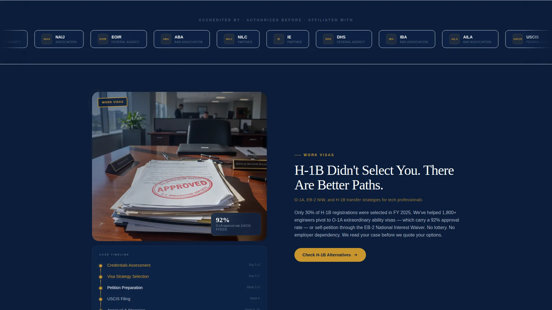 Immigration Consulting Landing Page Template