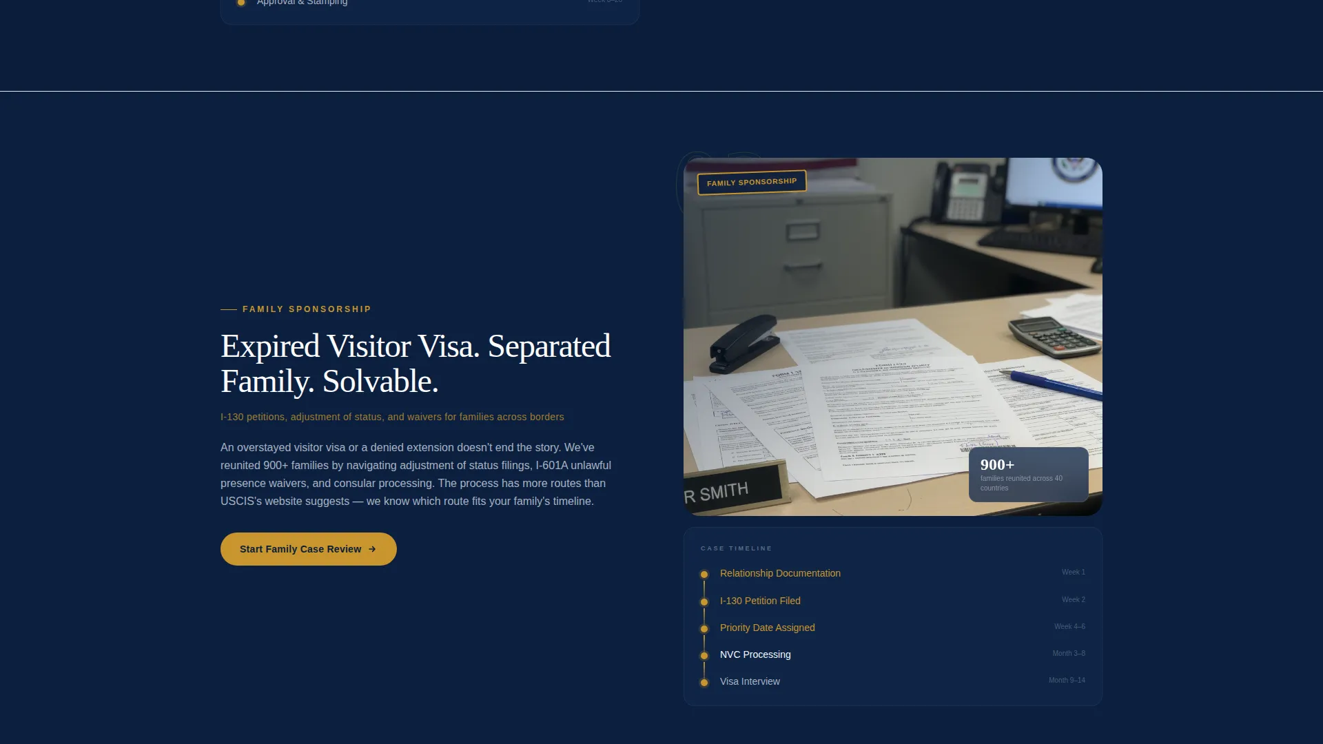 Immigration Consulting Landing Page Template