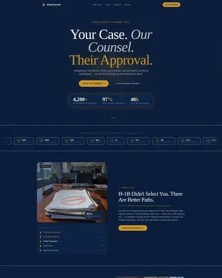 Immigration Consulting Landing Page Template