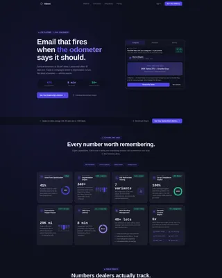 Automotive Email Marketing Landing Page Template