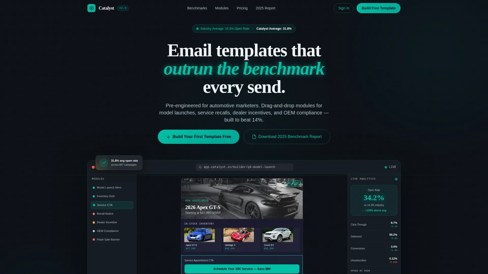 Automotive Email Newsletter Landing Page Template