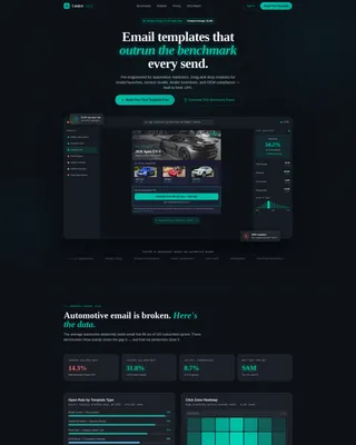 Automotive Email Newsletter Landing Page Template