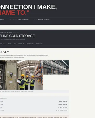 Industrial Electrician Portfolio Landing Page Template